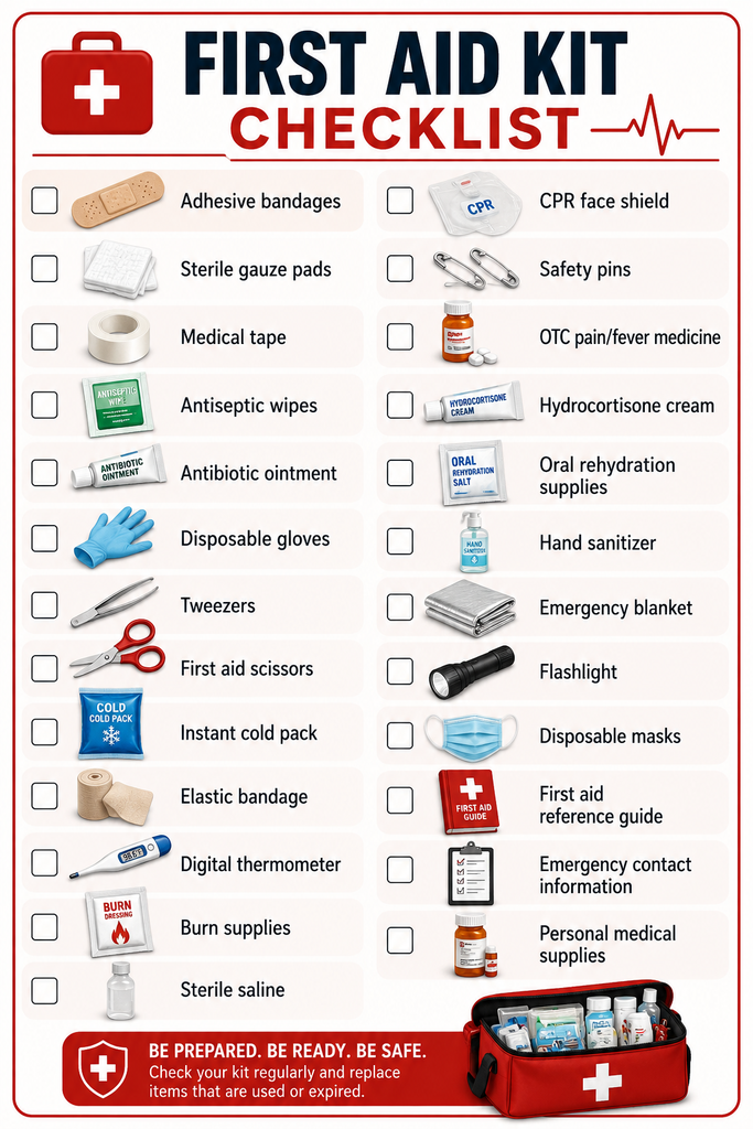 First Aid Kit Checklist